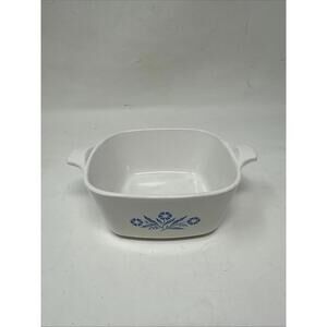 Corning Ware Blue Cornflower P-43-B Casserole Dish 22 oz - No Lid Plain White